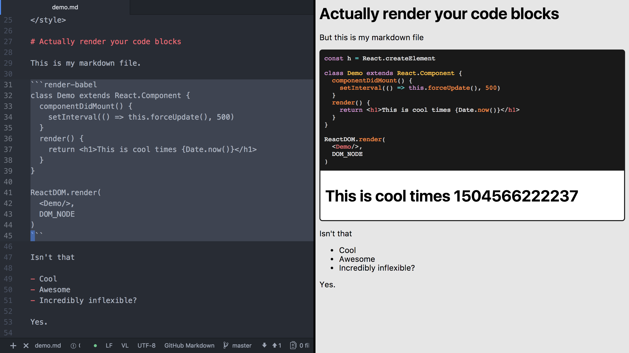 Render Markdown JavaScript